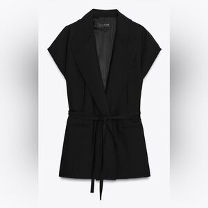 Zara Black Belted vest/top